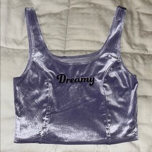 Purple Velvet Crop Top